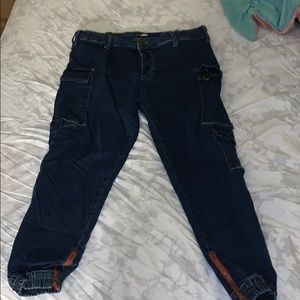 Dark Denim Cargo Jeans